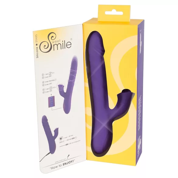 Smile Pearl - vibrador con bolas estimulantes - silicona lila