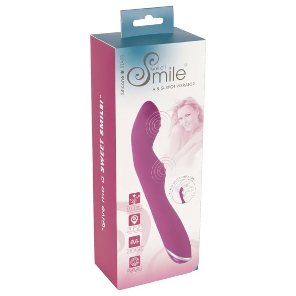 SMILE - vibrador flexible para punto A y G (rosa)