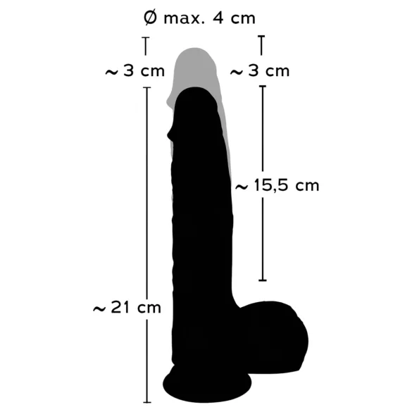 You2Toys - consolador vibrador empuje - silicona color piel