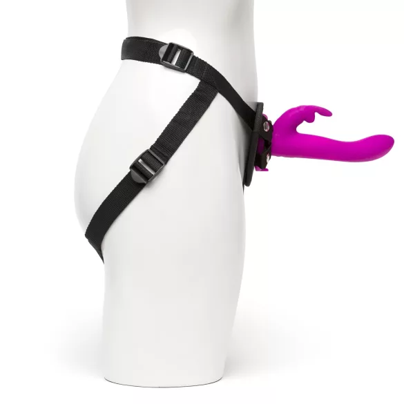Happyrabbit - Arnés con vibrador conejo - silicona lila