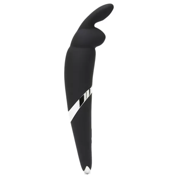 Happyrabbit - Varita vibradora recargable - masajeador - silicona negra