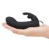 Greedy Girl Vibrador - Negro Con Estimulación de Clítoris
