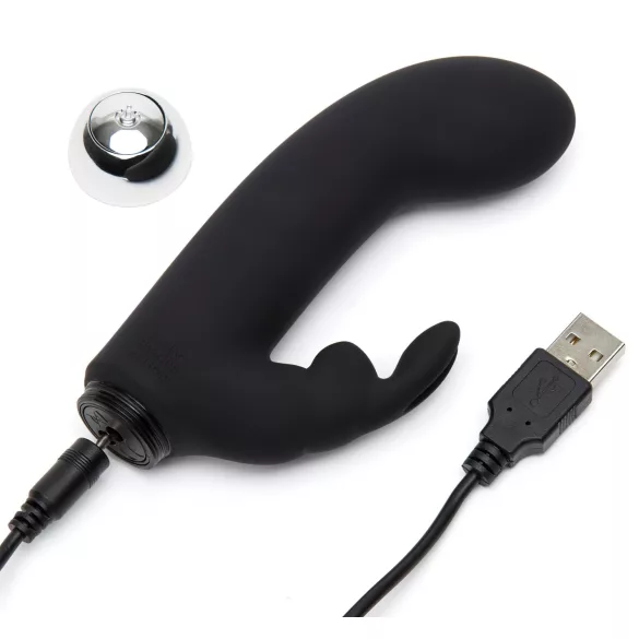 Las cincuenta sombras de Grey Greedy Girl - vibrador conejito para punto G (negro)