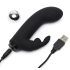 Greedy Girl Vibrador - Negro Con Estimulación de Clítoris
