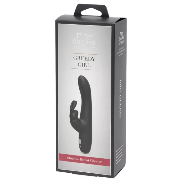 Greedy Girl - vibrador recargable para mujer - silicona negra