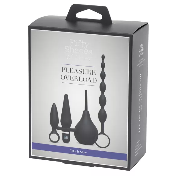 Fifty Shades of Grey - Set anal 4 en 1 - silicona negra