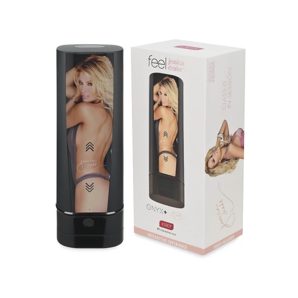 Kiiroo Onyx+ Jessica Drake - masturbador interactivo masculino - negro