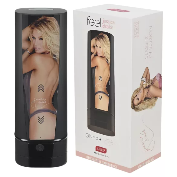 Kiiroo Onyx+ Jessica Drake - masturbador interactivo masculino - negro