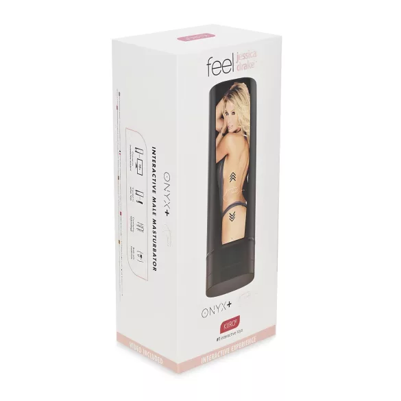 Kiiroo Onyx+ Jessica Drake - masturbador interactivo masculino - negro