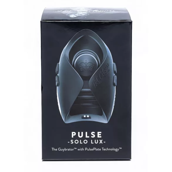 Hot Octopuss Pulse Solo Lux - masturbador masculino recargable - silicona negra