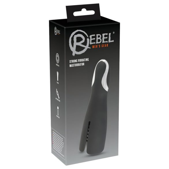 Rebelde Fuerte - vibrador recargable para masajes íntimos (negro)