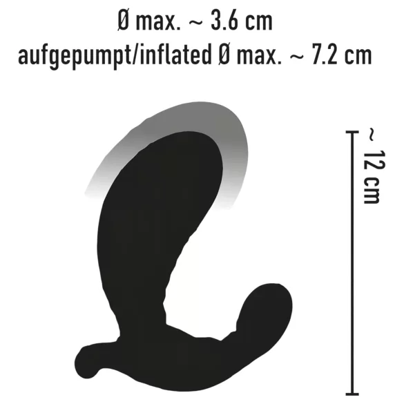 You2Toys - vibrador inflable con control remoto - silicona negra
