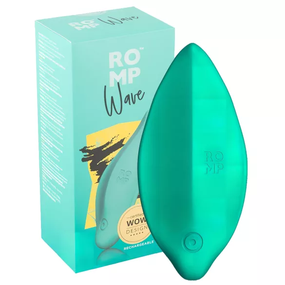 ROMP Wave - vibrador estimulador de clítoris recargable impermeable verde