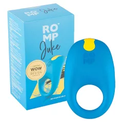   ROMP Juke - anillo vibrador impermeable para pene - silicona azul