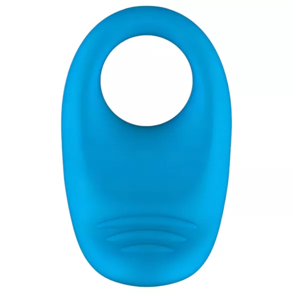 ROMP Juke - anillo vibrador impermeable para pene - silicona azul