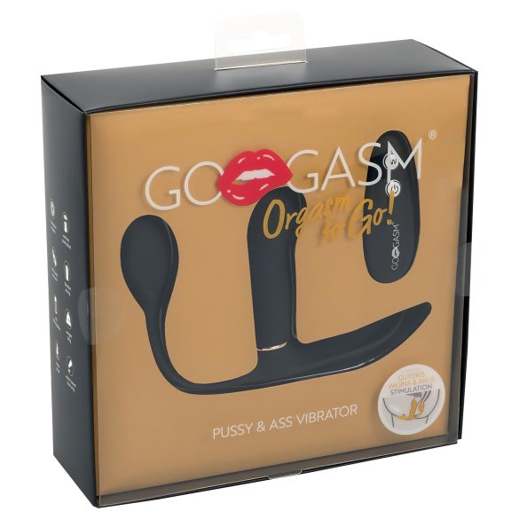 GoGasm: Vibrador triple recargable con control remoto (negro)
