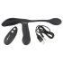 GoGasm: Vibrador triple recargable con control remoto (negro)