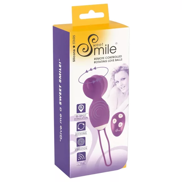 SMILE - huevo vibrador rotatorio - silicona lila