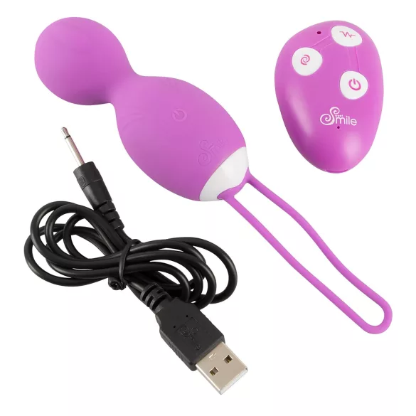 SMILE - huevo vibrador rotatorio - silicona lila
