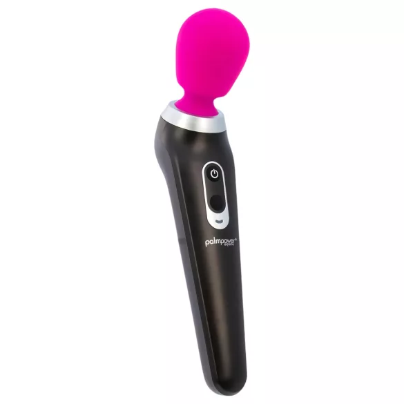 PalmPower Extreme Wand - vibrador masajeador recargable - silicona rosa y negro