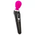 PalmPower Extreme Wand - vibrador masajeador recargable - silicona rosa y negro