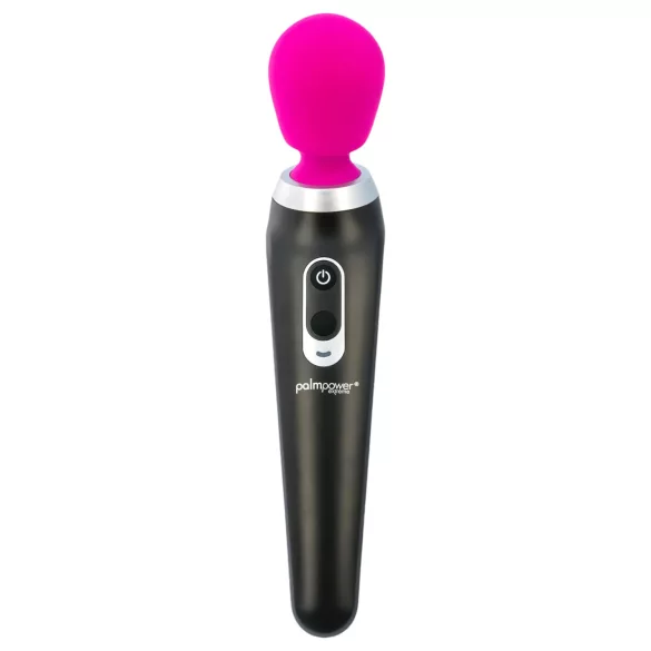 PalmPower Extreme Wand - vibrador masajeador recargable - silicona rosa y negro