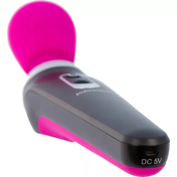 PalmPower Extreme Wand - vibrador masajeador recargable - silicona rosa y negro