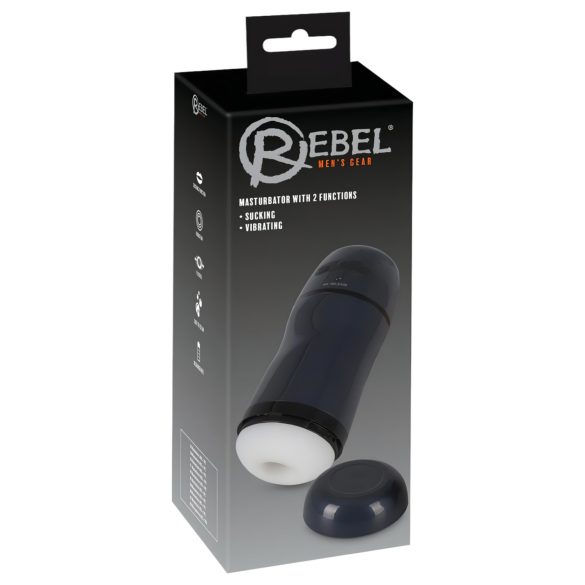 Rebel - 2en1 succionador y vibrador negro