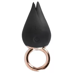 Belou - vibrador de clítoris recargable impermeable - negro