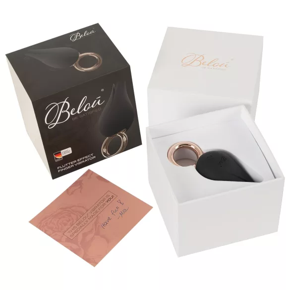 Belou - vibrador de clítoris recargable impermeable - negro