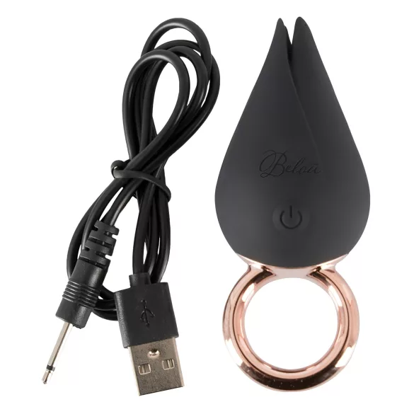 Belou - vibrador de clítoris recargable impermeable - negro