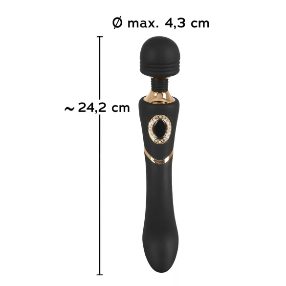 Cleopatra Wand - masajeador vibrador recargable impermeable silicona negro