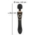 Vibrador masajeador Cleopatra - recargable y resistente al agua (negro)