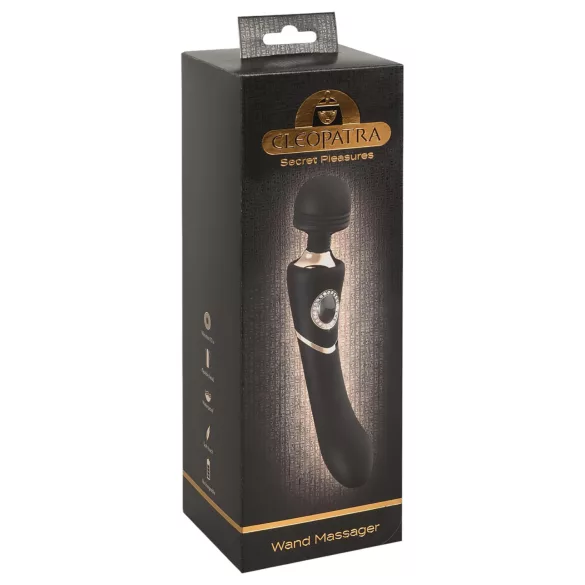 Cleopatra Wand - masajeador vibrador recargable impermeable silicona negro