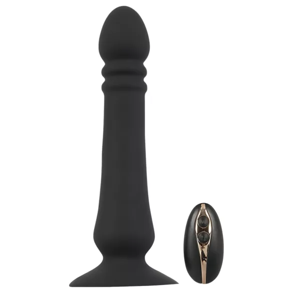 Black Velvets - vibrador anal negro recargable con función de empuje