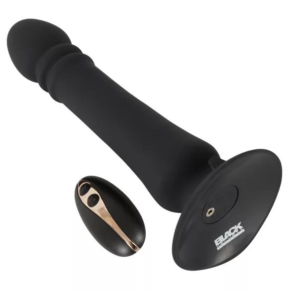 Black Velvets - vibrador anal negro recargable con función de empuje