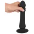 Black Velvets - vibrador anal negro recargable con función de empuje