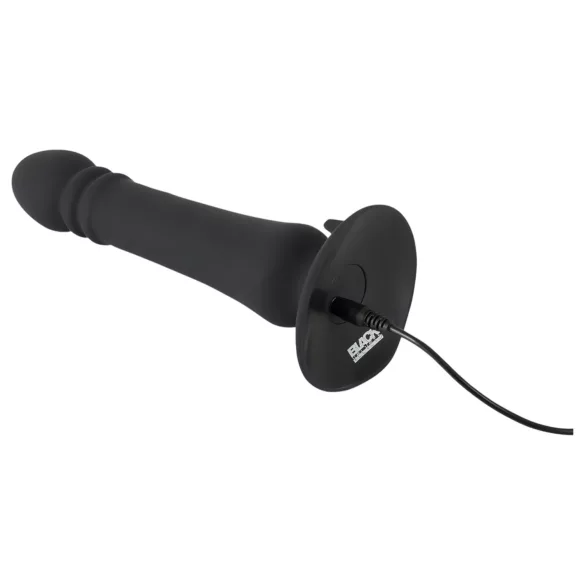Black Velvets - vibrador anal negro recargable con función de empuje