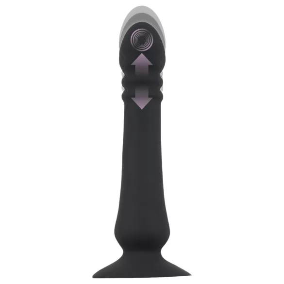 Black Velvets - vibrador anal negro recargable con función de empuje