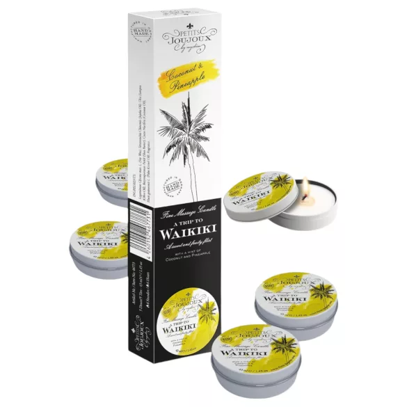 Petits Joujoux - vela de masaje - coco y piña - set 5x43ml