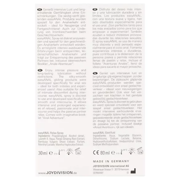 easyANAL - set de cuidado y lubricación (2 uds)