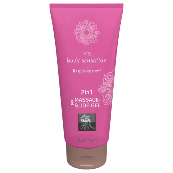 HOT - Shiatsu 2en1 aroma de frambuesa - lubricante de masaje - frambuesa (200 ml)