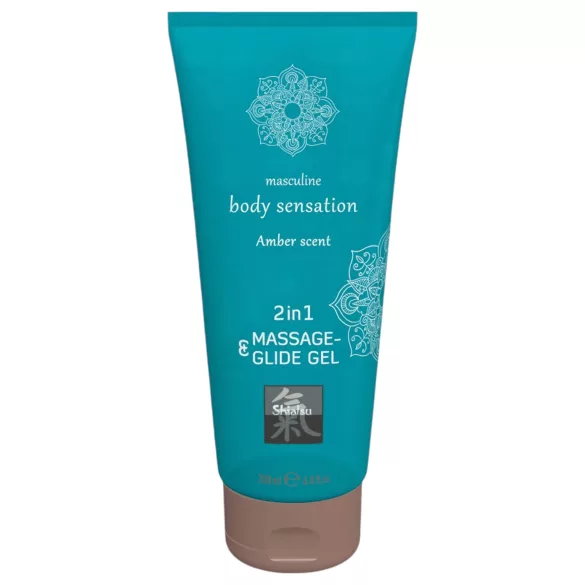 HOT - Shiatsu 2en1 Aroma Ámbar - lubricante de masaje - ámbar (200 ml)
