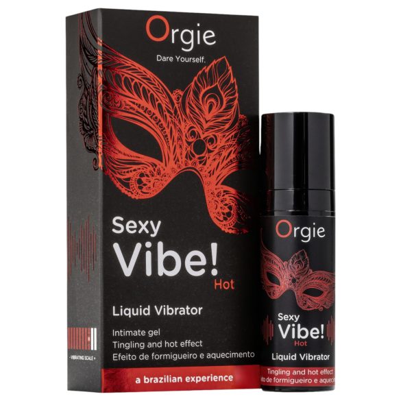 Orgie Sexy Vibe HOT - Vibrador Líquido Caliente de Fresa (15ml)