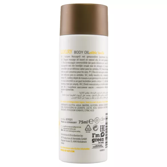 Shiatsu Luxury - aceite de masaje comestible - vainilla - 75 ml