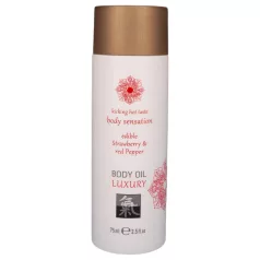   Shiatsu Luxury - aceite de masaje comestible - fresa y pimienta roja - 75ml