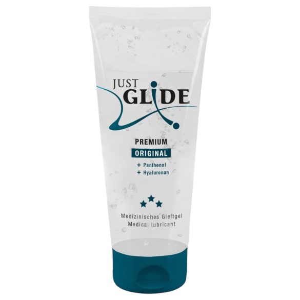 Just Glide Premium Original - Lubricante vegano a base de agua (200 ml)