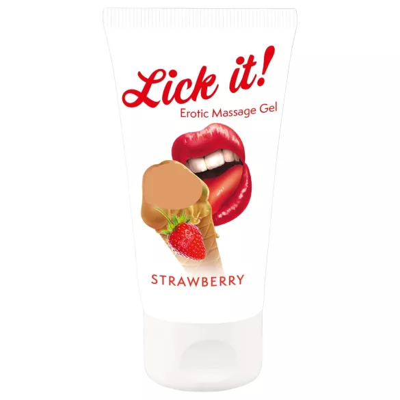 Lick it! - lubricante comestible 2en1 - sabor fresa - 50ml