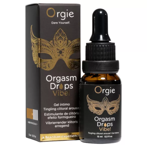 Orgie Orgasm Drops Vibe - gel íntimo hormigueante para mujeres (15 ml)