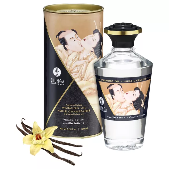 Shunga - aceite de masaje efecto calor - vainilla - 100 ml